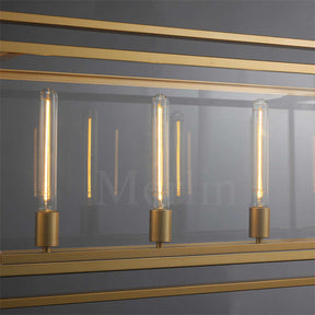 Becker Glass Retangular Chandelier for Living Room, Dining Table