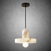 Discora  Bedroom Pendant Light  Alabaster Disc Minimalist
