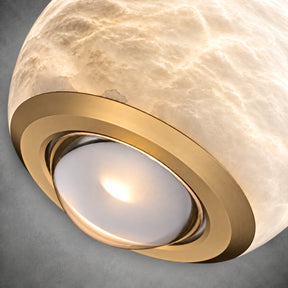 Orbelle  Bedroom Pendant Light  Alabaster Globe Modern