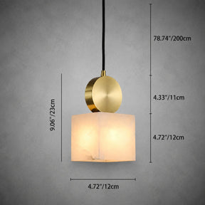 Lunessa  Bedroom Pendant Light  Spanish Alabaster Mid-Century Modern