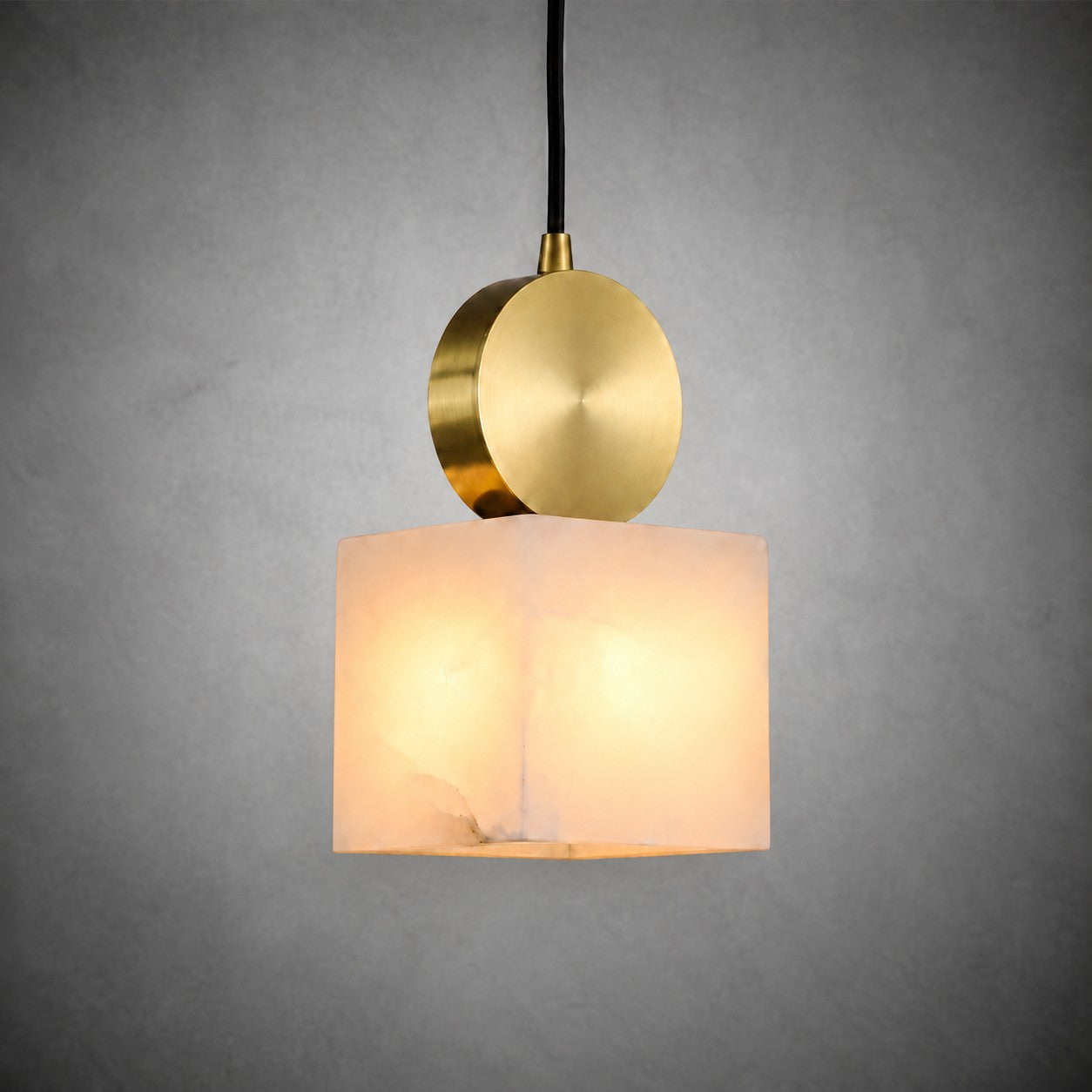 Lunessa  Bedroom Pendant Light  Spanish Alabaster Mid-Century Modern