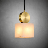 Lunessa  Bedroom Pendant Light  Spanish Alabaster Mid-Century Modern
