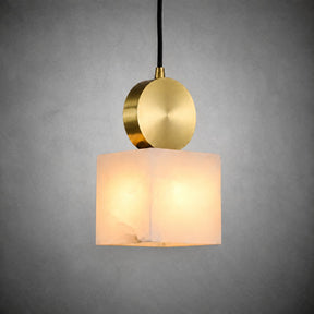 Lunessa  Bedroom Pendant Light  Spanish Alabaster Mid-Century Modern