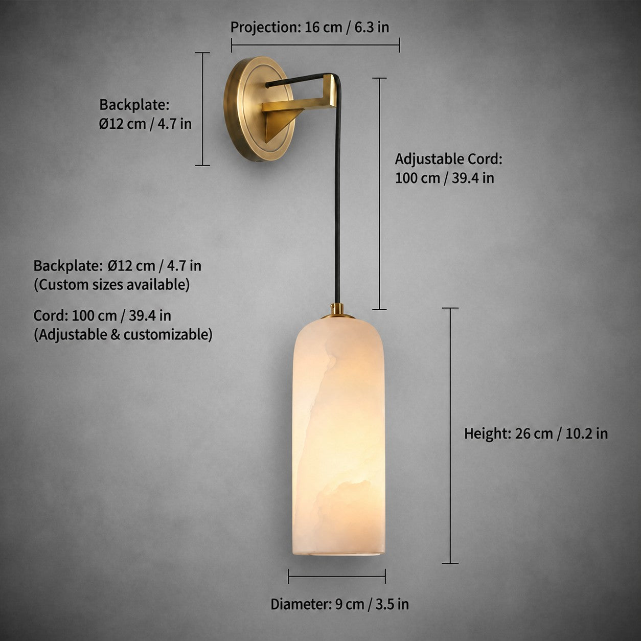 Wall Pendant Spanish Alabaster Modern