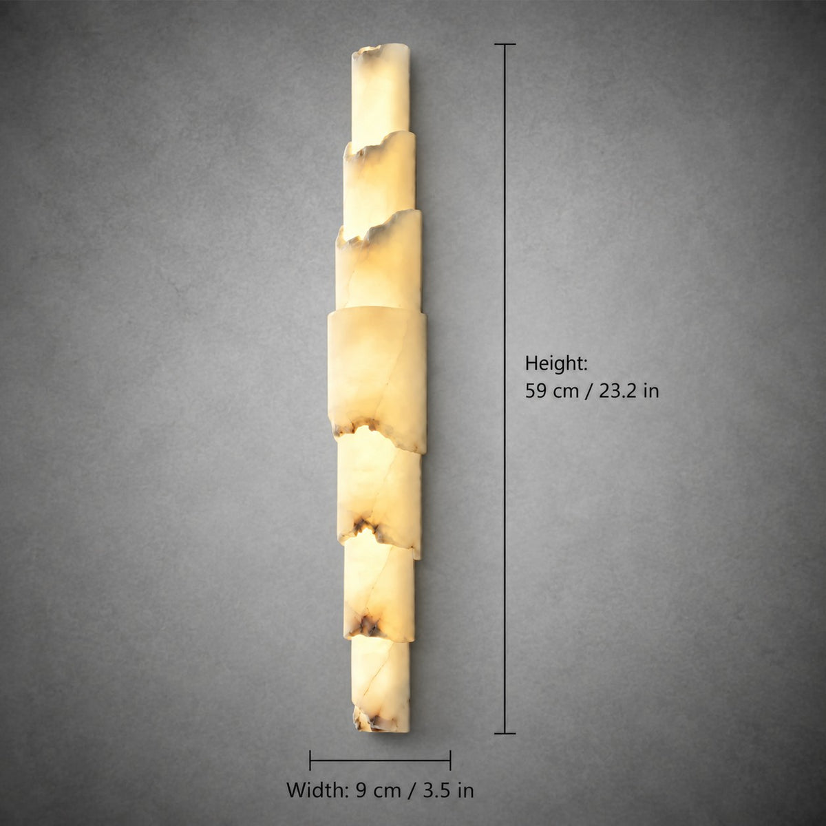 Stravelle  Bedroom Wall Sconce  Layered Alabaster Organic Modern