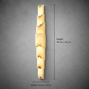 Stravelle  Bedroom Wall Sconce  Layered Alabaster Organic Modern