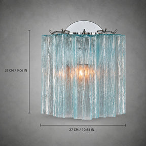 Wall Sconce  Murano-Style Fluted Glass