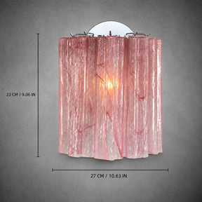 Wall Sconce  Murano-Style Fluted Glass