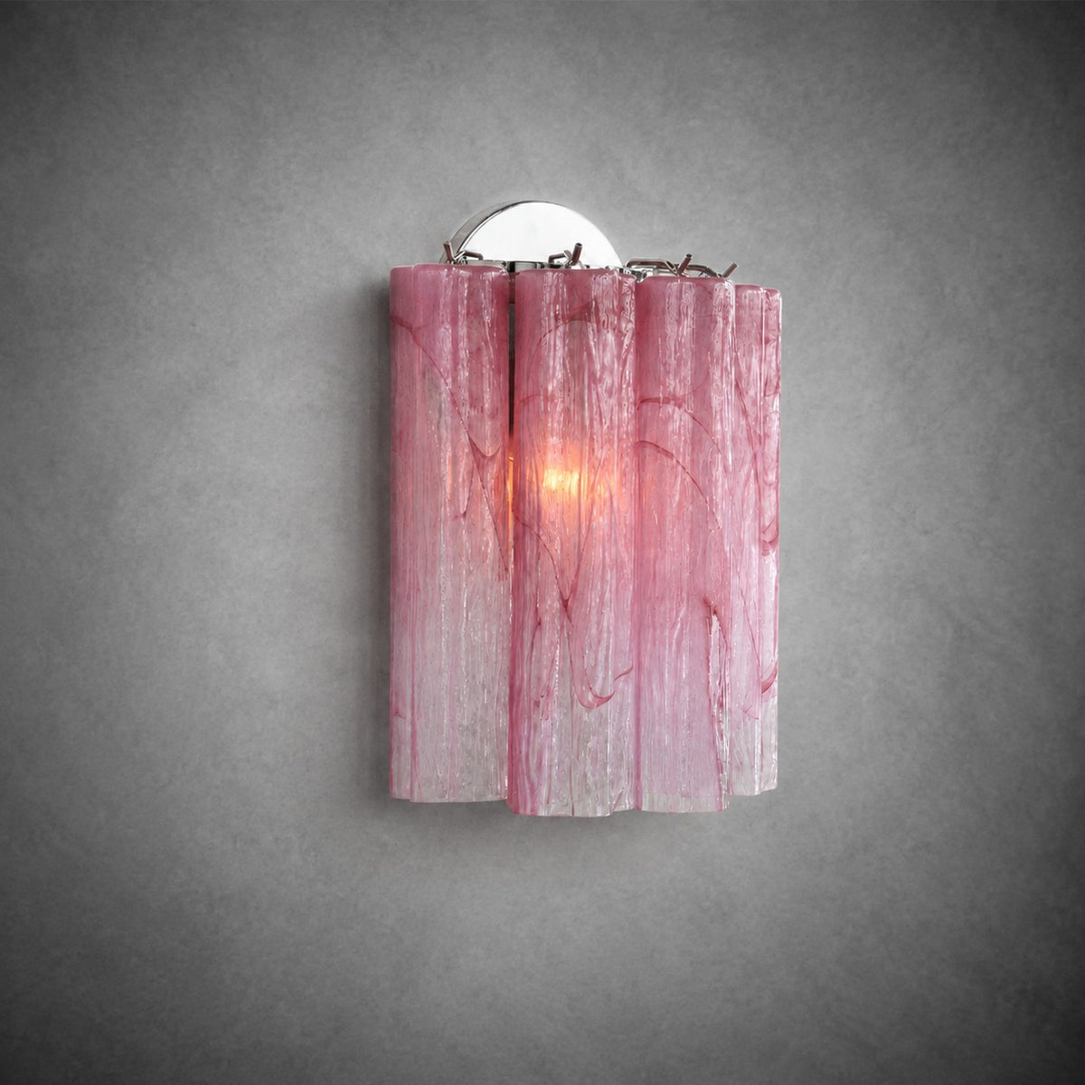 Wall Sconce  Murano-Style Fluted Glass