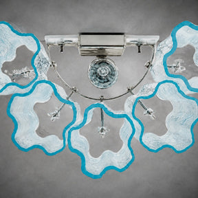 Wall Sconce  Murano-Style Fluted Glass