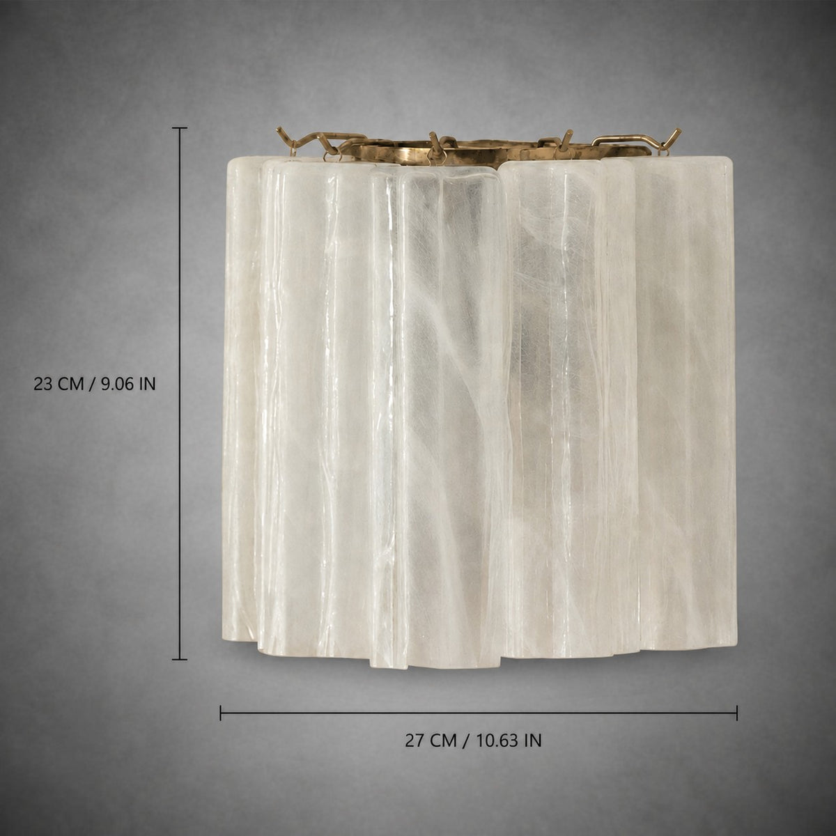 Wall Sconce  Murano-Style Fluted Glass