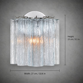 Wall Sconce  Murano-Style Fluted Glass