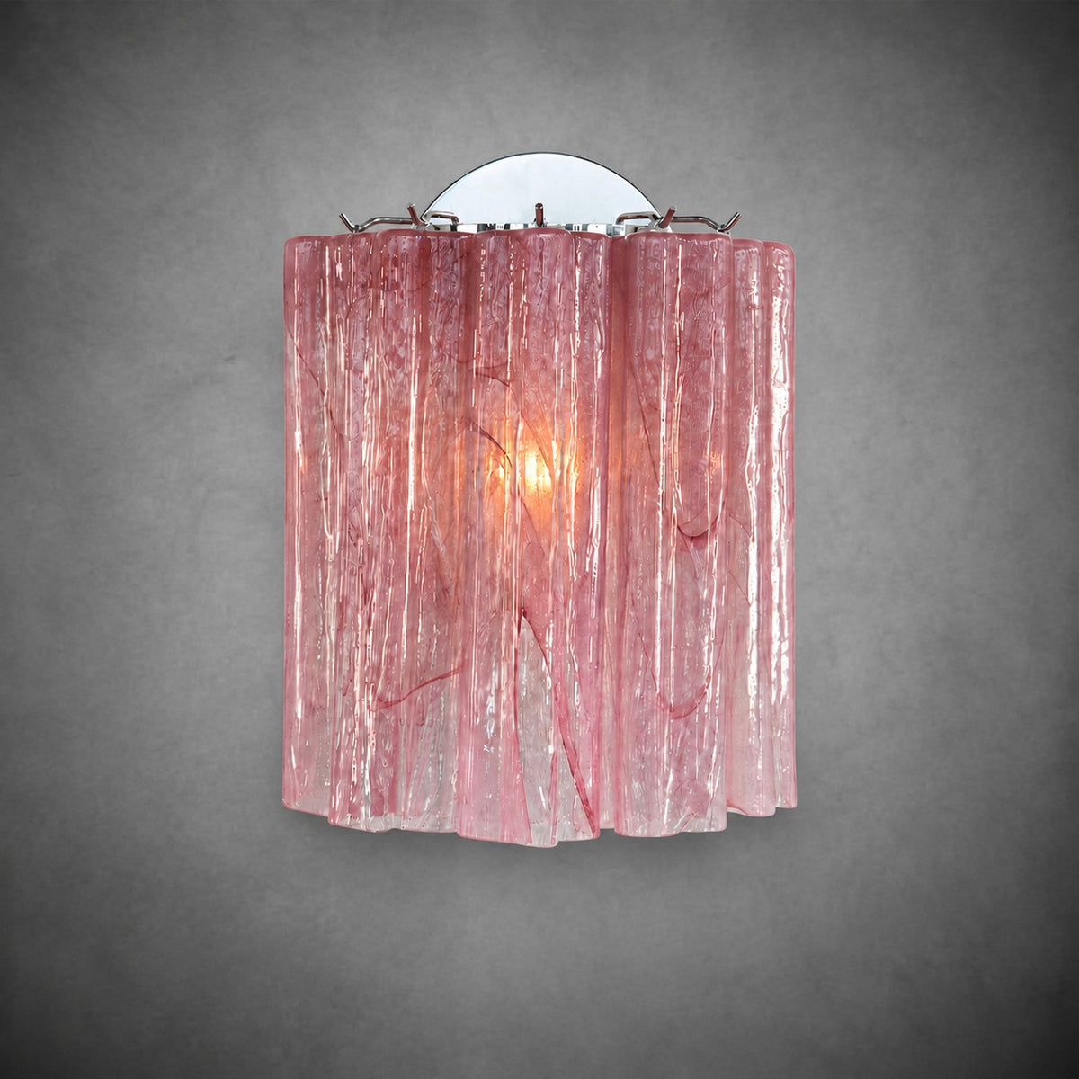Wall Sconce  Murano-Style Fluted Glass