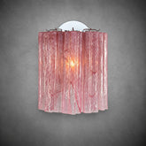 Wall Sconce  Murano-Style Fluted Glass