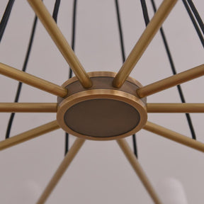 White Ceramics Round Chandelier 44", 10-lights