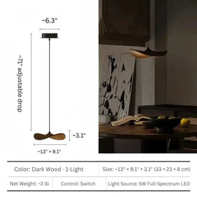 Bidi Multi Light Pendant Chandelier - Dark Wood1 LightBlushlighting