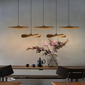 Bidi Multi Light Pendant Chandelier - Light WoodRound 5 LightBlushlighting