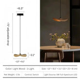 Bidi Multi Light Pendant Chandelier - Light Wood1 LightBlushlighting
