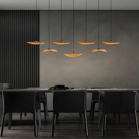 Bidi Multi Light Pendant Chandelier - Light WoodRound 7 LightBlushlighting