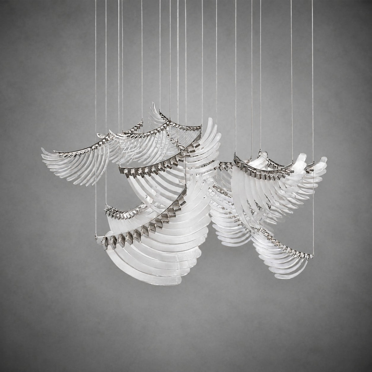 Bird Feather Wings LED Chandelier