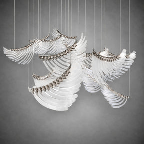Bird Feather Wings LED Chandelier