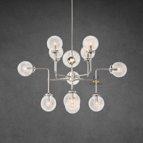 Bistro Globe Clear Glass Chandelier 42″