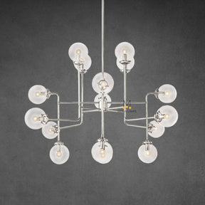 Bistro Globe Clear Glass Chandelier 56″