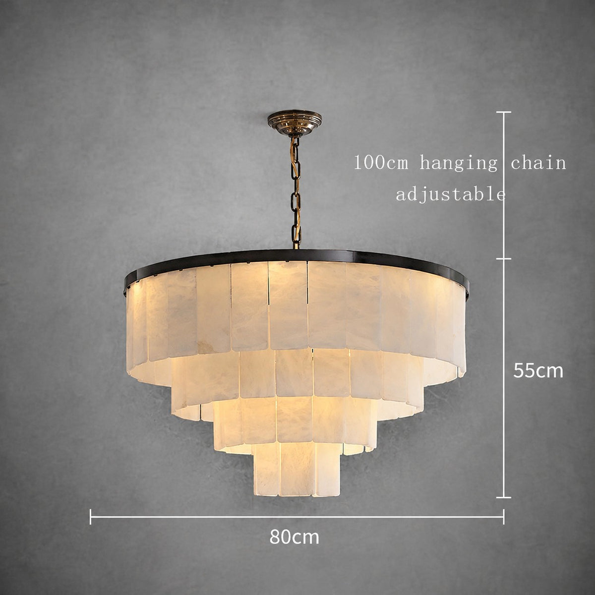 Alabaster Tiered Chandelier