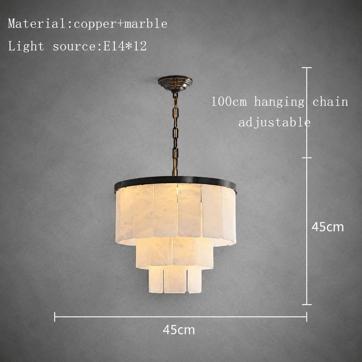 Alabaster Tiered Chandelier
