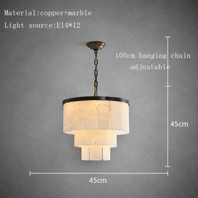 Alabaster Tiered Chandelier