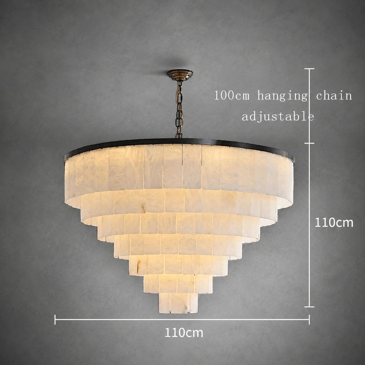 Alabaster Tiered Chandelier