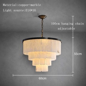 Alabaster Tiered Chandelier