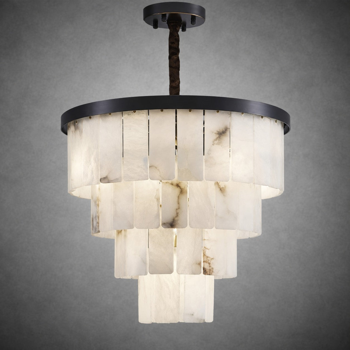 Alabaster Tiered Chandelier