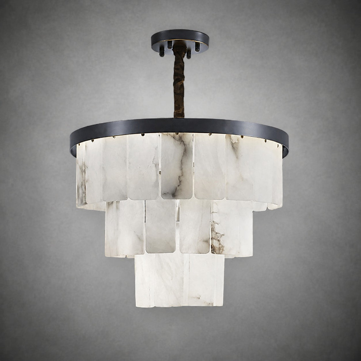 Alabaster Tiered Chandelier