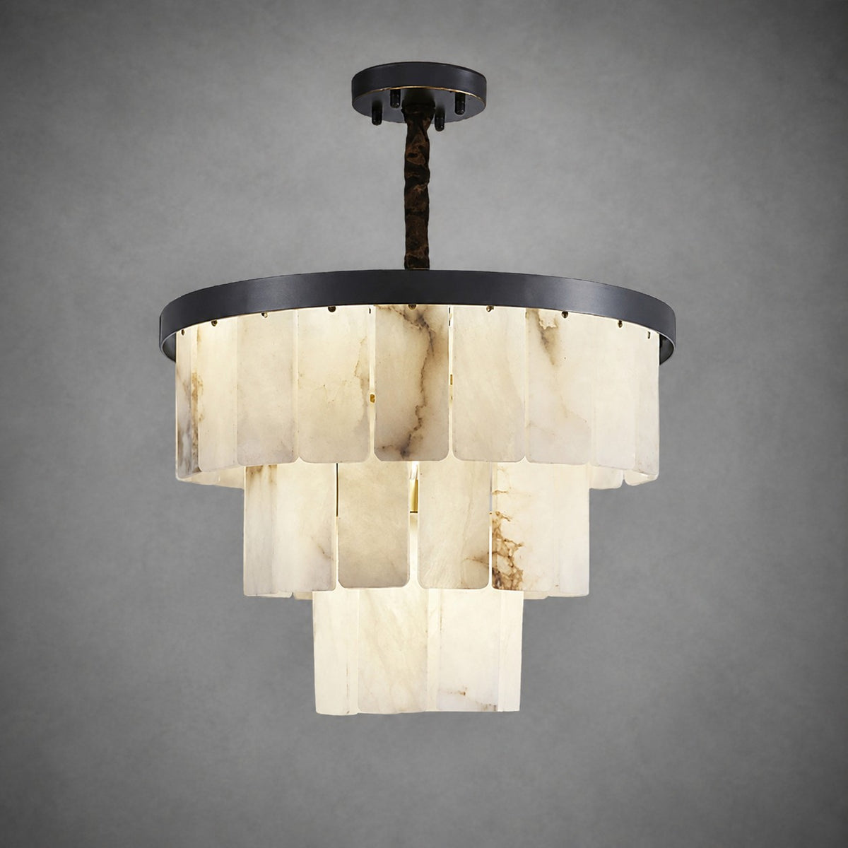 Alabaster Tiered Chandelier