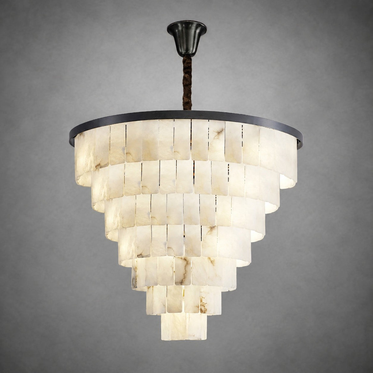 Alabaster Tiered Chandelier