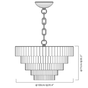 Alabaster Tiered Chandelier