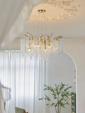 Branch Style Ceiling Light Crystal icicle Chandelier For Dining Table for Modern Home