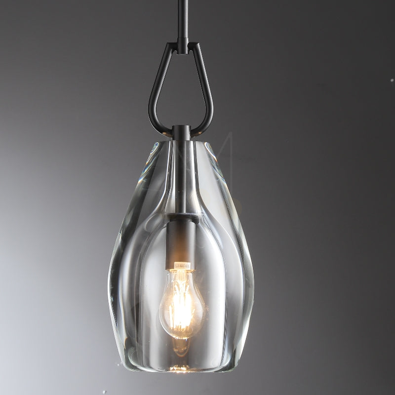 Brandon Flute Pendant 6"/ 8"/ 9", Modern Crystal Kitchen Pendants Lamp