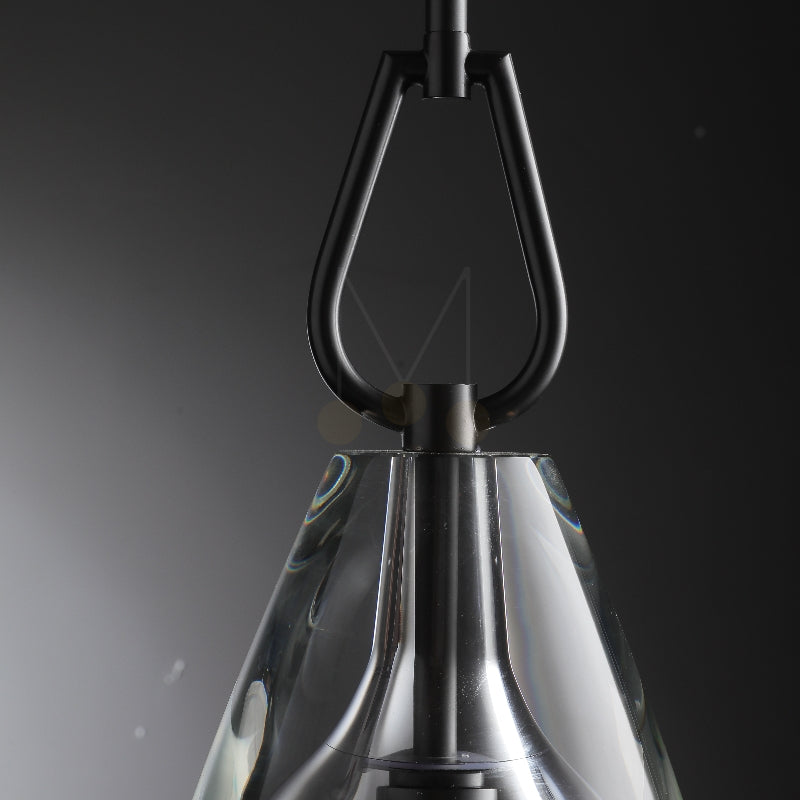 Brandon Flute Pendant 6"/ 8"/ 9", Modern Crystal Kitchen Pendants Lamp