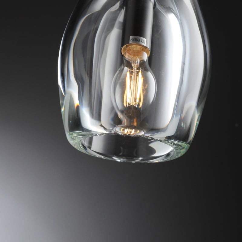 Brandon Flute Pendant 6"/ 8"/ 9", Modern Crystal Kitchen Pendants Lamp