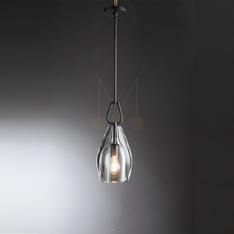 Brandon Flute Pendant 6"/ 8"/ 9", Modern Crystal Kitchen Pendants Lamp