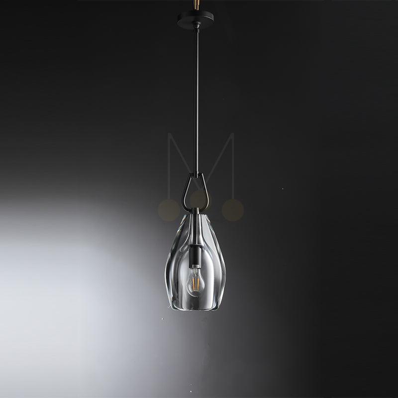 Brandon Flute Pendant 6"/ 8"/ 9", Modern Crystal Kitchen Pendants Lamp