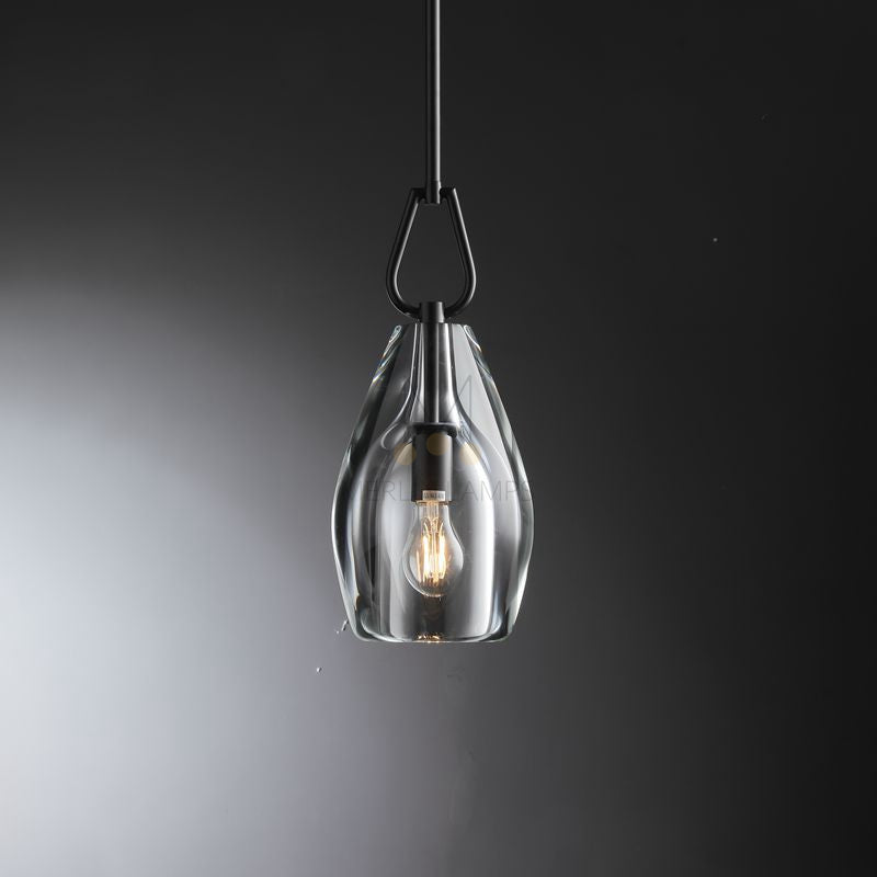 Brandon Flute Pendant 6"/ 8"/ 9", Modern Crystal Kitchen Pendants Lamp