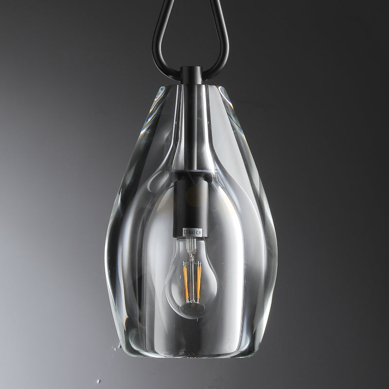 Brandon Flute Pendant 6"/ 8"/ 9", Modern Crystal Kitchen Pendants Lamp