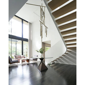 Brass Drop System Chandelier
