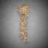 Brass Maple Branch Glass Chandelier