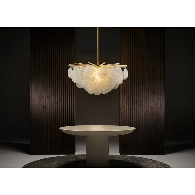 Briony Glass Round Pendant Chandelier 35'' 47''