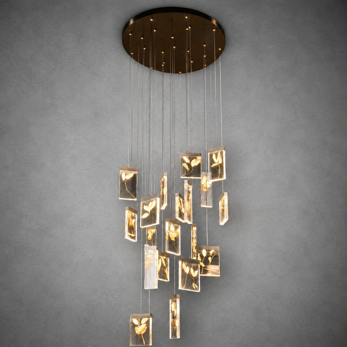 Purple Mountain Modern Sculptural Pendant Light