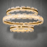 Hollis Modern Alabaster Ring Chandelier